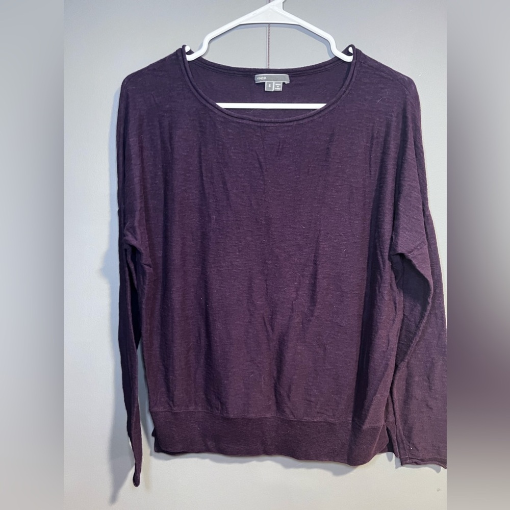 Vince. Purple long sleeve Sweater